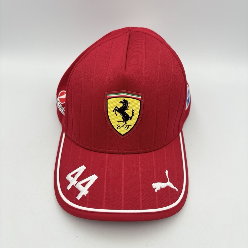 Scuderia Ferrari Lewis Hamilton 2025 Cherry Red Puma Driver Hat NEW